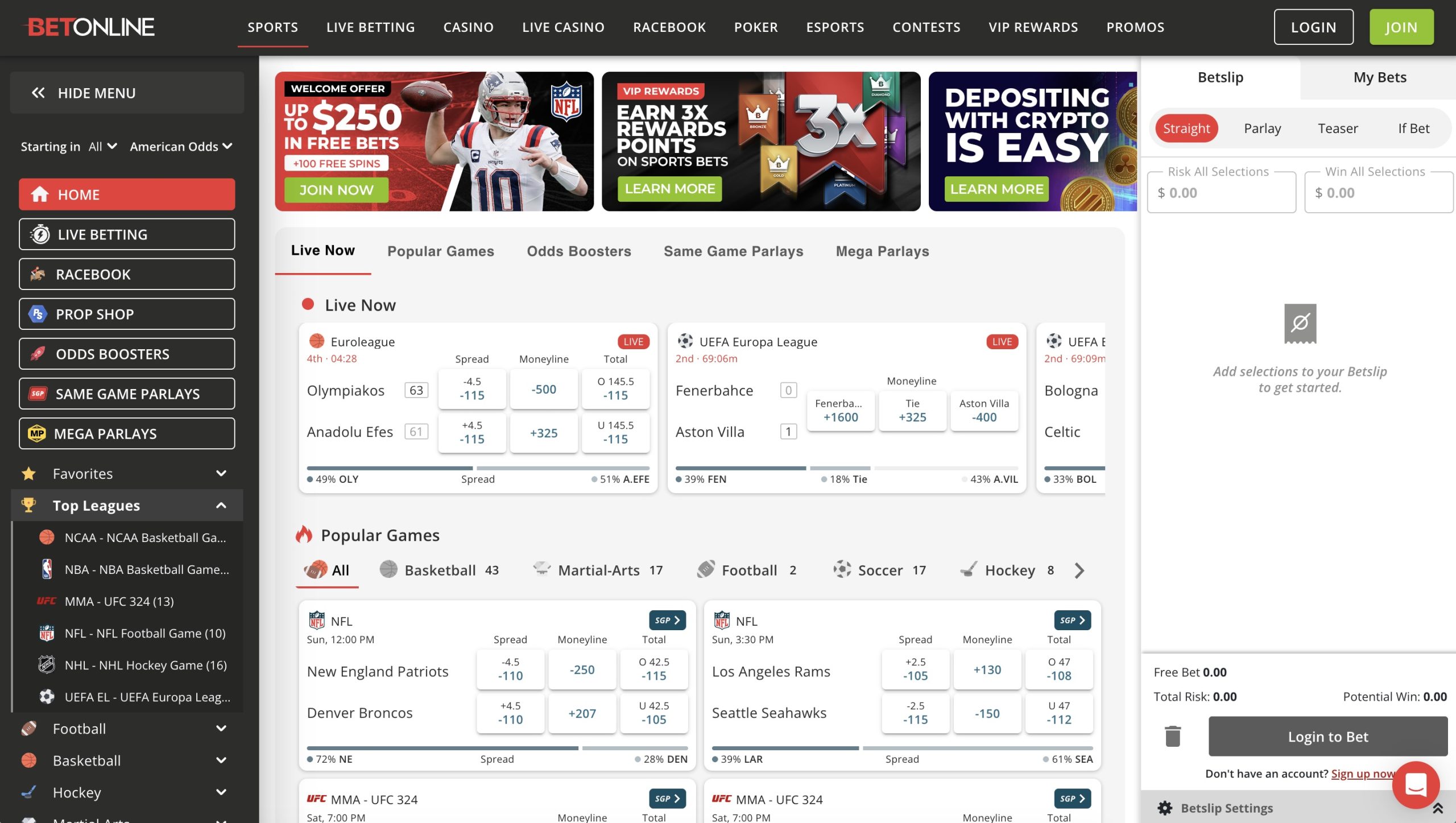 BetOnline Texas Sportsbook